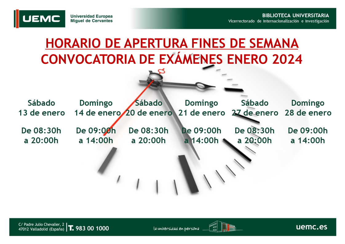 Apertura exámenes enero 2024