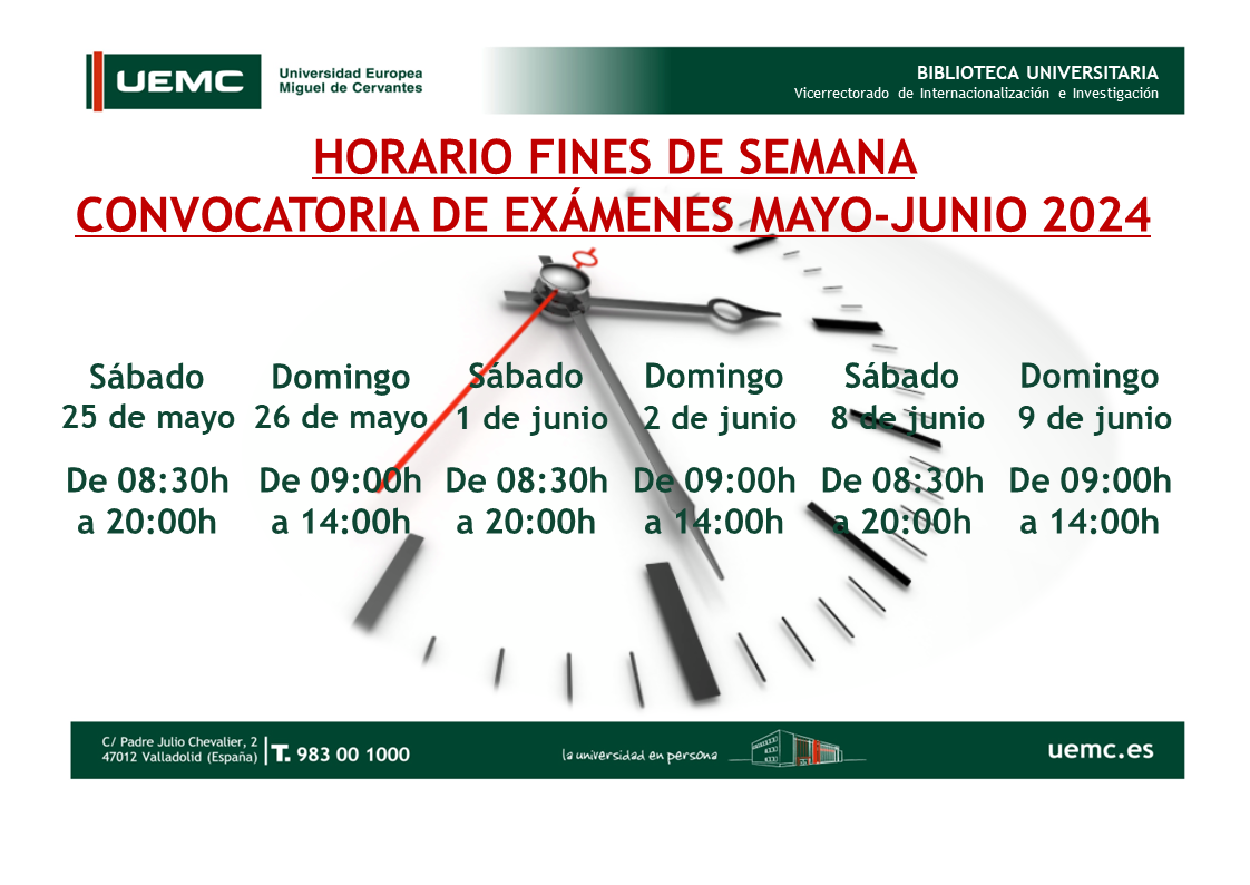 horario apertura exámenes junio 2024