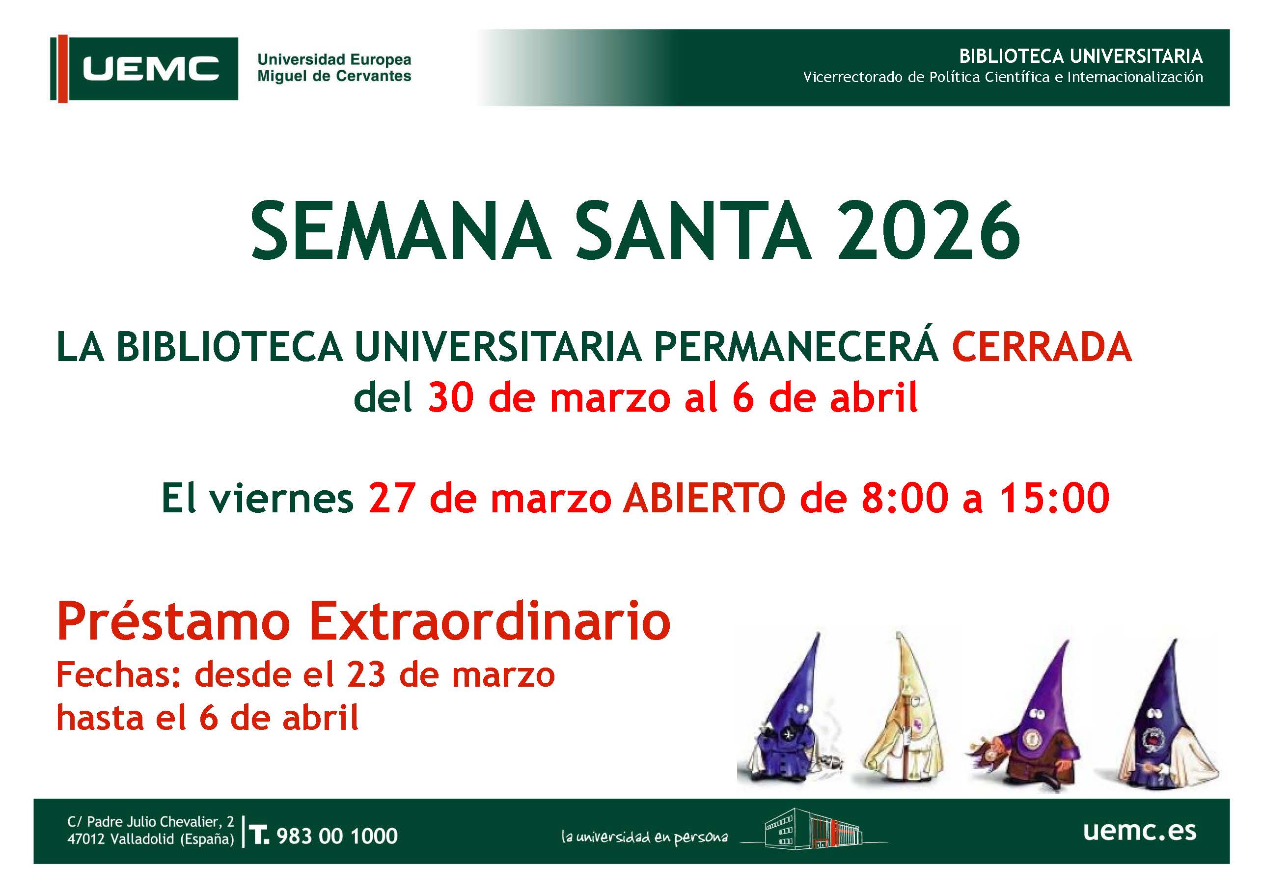 Horario semana santa 26